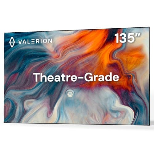 Image of Valerion 135-inch Fixed Frame Projector Screen, 1.3dB Gain, 80% Picture Quality Enhancement, 4K/8K Ultra HD, 3D Compatible, Works with Long Throw, Short Throw & Ultra Short Throw Projectors