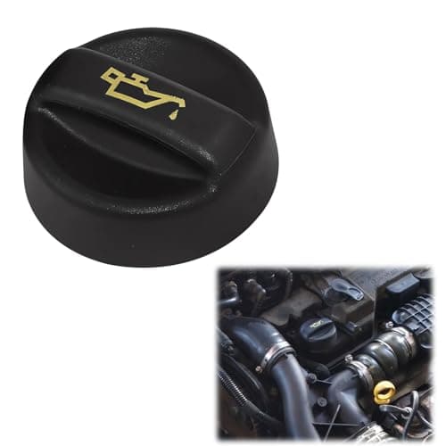 Image of Engine Oil Filler Cap, 1 Pcs Black Oil Cap Replacement, Oils Filler Caps, Suitable for Ford Peugeot Citroën 208 308 508 2008 3008 5008 Partner 1.5 1.6 Hdi