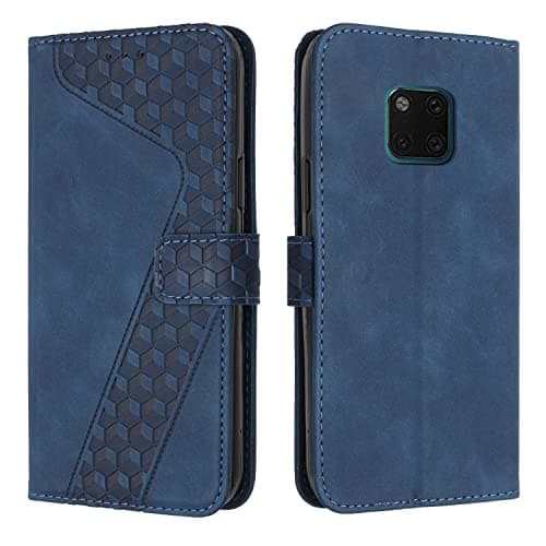 Image of OKZone Compatible With Huawei Mate 20 Pro Case, Wallet Case PU Premium Leather with Card holder Slots Magnetic Shockproof Protect Flip Cover Bookstyle Phone Cases Cover for Huawei Mate 20 Pro (Blue)