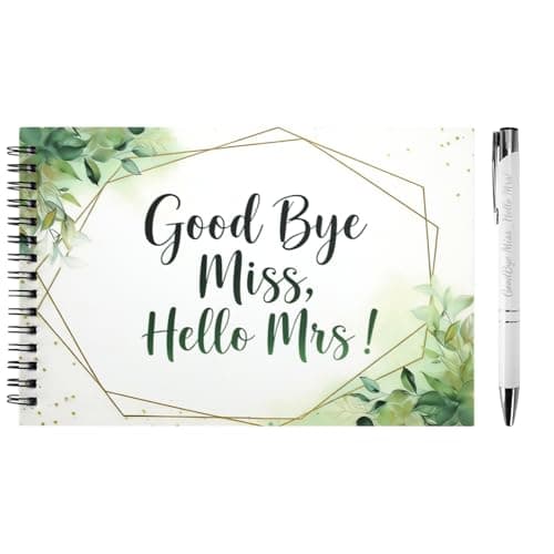 Image of Hen Do Party Accessories Goodbye Miss Hello Mrs Guest Book, Hen Letters to The Bride Book, Bridal Shower Gifts, Hen Night, Bride to Be Favours, Bachelorette Party Bag Fillers, Wedding Accessories