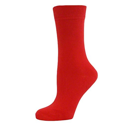 Image of Comfortable New Casual Formal Ladies Women Rich Cotton Plain Ankle Socks, Red, 4-8 UK, 37-42 EU