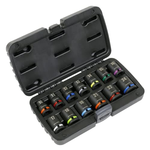 Image of Sealey Premier 1/2" Sq Drive Impact Socket Set Metric - 13pc - AK5617M