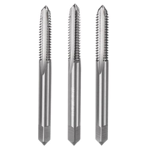 Image of sourcing map 3pcs Hand Tap Set, 1/4-20 UNC Taper/Plug/Bottom Thread Screw Taps, High Speed Steel Hand Threading Tapping Tool Kit