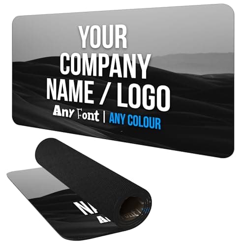 Image of Custom Company Logo Mouse Mat Pad Large Size Personalised Upload Your Own Business Branding Office Design Computer