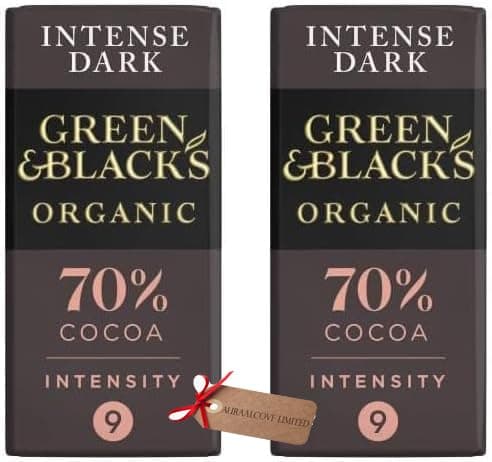 Image of Green & Black Organic Intense Dark Chocolate, 70% Cocoa, Pack of 2