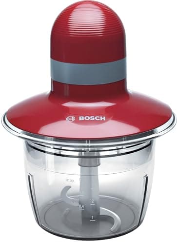Image of Bosch MMR08R1GB Mini Chopper, 400 W, 0.8 Litre - Red