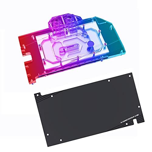 Image of Copper GPU Water Cooling Block GPU Waterblock Graphics Card Water Cooling Block for Asus Tuf GeForce RTX 4070 Ti 12G Gaming (5V ARGB RBW Aura Effect LED Lights GPU Block with Backplate)