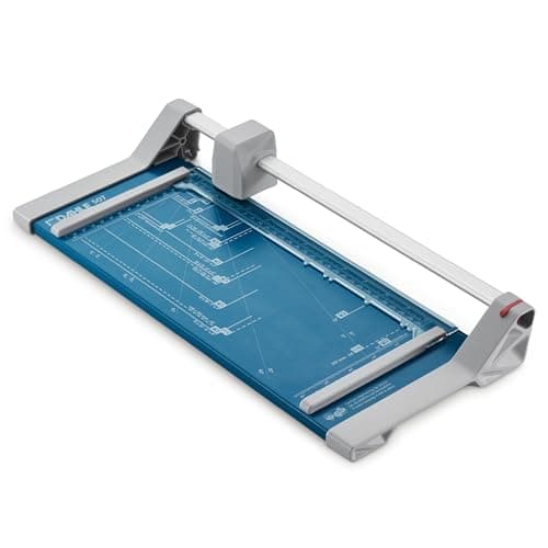 Image of Dahle 507 A4 Self-Sharpening Paper Trimmer Guillotine with Safety Cutting Protection, Blue
