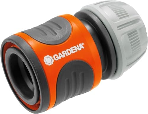 Image of Gardena Hose Connector 13 mm (1/2 inch) and 15 mm (5/8 inch): Connectors for the Hose Start, Grip Wells, Easy Installation, Packed (18215-20)