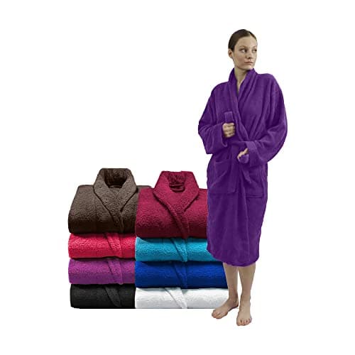 Image of Zuper Duper Towel Bathrobe And Shawl Dressing Gown Premium Egyptian Luxury Cotton – Terry Spa Robe Women Men For Holiday Shower & Hotel