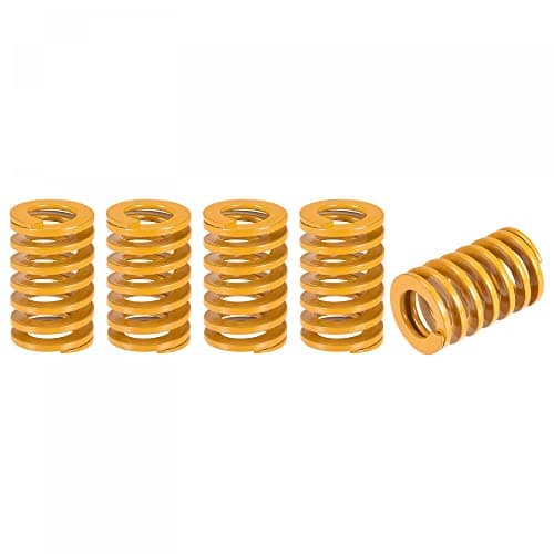 Image of sourcing map 3D Printer Die Spring, 20mm OD 30mm Long 5pcs Spiral Stamping Light Load Compression Mould Die Springs for 3D Printer Electric Part, Yellow