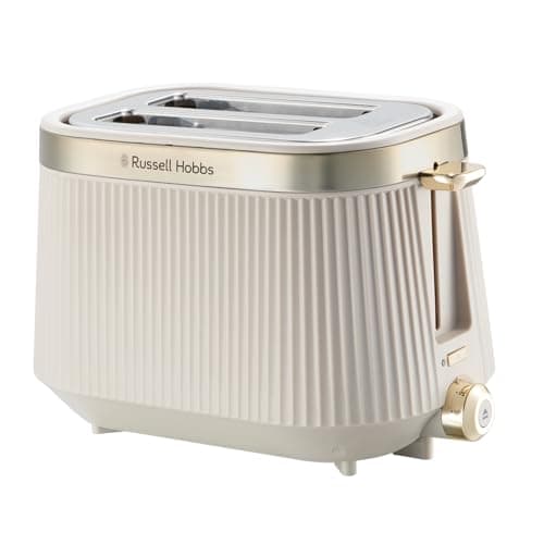 Image of Russell Hobbs 2 Slice Toaster [980W, Frozen/Cancel/Reheat function with Indicator light] Brontë Stone (Extra wide slots, 6 Browning levels, Lift & Look function, Lift high feature) 26761