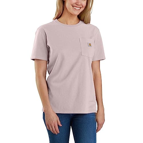 Image of Carhartt Loose Fit Heavyweight Short Sleeve T-shirt K87 Pocket Women Purple XL