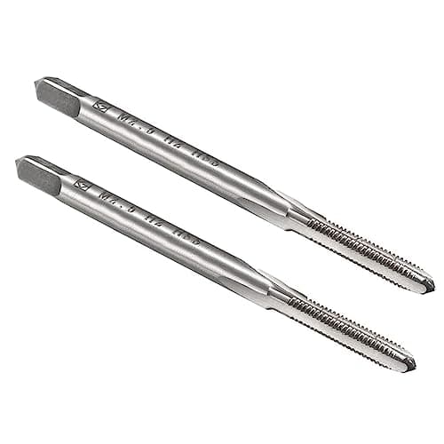 Image of MACHSWON Metric Machine Tap for Clocks Watches Low Hardness Wood and Soft Metal Hole Processing H2 HSS 3 Straight Flutes Thread Tapping DIY Tool M5 x 0.8mm 2Pcs