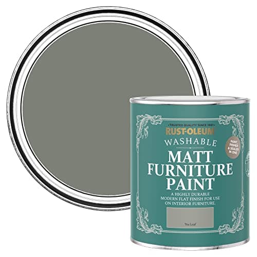 Image of Rust-Oleum Light Green Furniture & Skirting Board Paint in Matt Finish - Tea Leaf 750ml