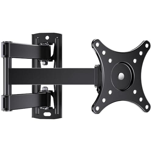 Image of Perlegear TV Wall Mount Swivelling Tilting Swivel TV Wall Mount for 10-30 Inch Flat & Curved TVs or Monitors up to 20 kg VESA 100 x 100 mm/75 x 75 mm
