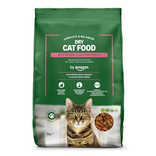Image of by Amazon - Complete Dry Cat Food with Salmon, Tuna and Vegetables, 1 pack of 3kg