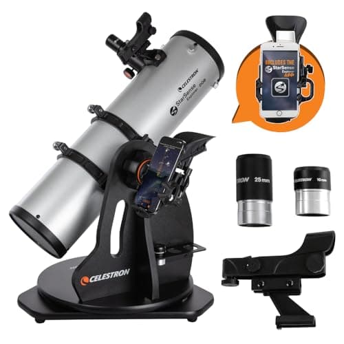 Image of Celestron – StarSense Explorer 130mm Tabletop Dobsonian Smartphone App-Enabled Telescope – Works with StarSense App to Help You Find Nebulae, Planets & More – iPhone/Android Compatible