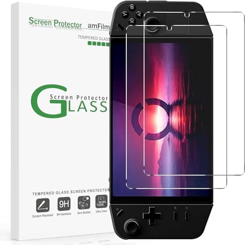 Image of amFilm 2 Pack Upgrade Version Screen Protector for Lenovo Legion Go Handheld 2023, Tempered Glass, 8.8 inch Full Coverage, Transparent Ultra HD, Anti-Scratch, Anti-Fingerprint