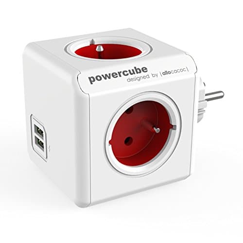 Image of Allocacoc DEORPC – PowerCube, red, 1202RD/DEOUPC