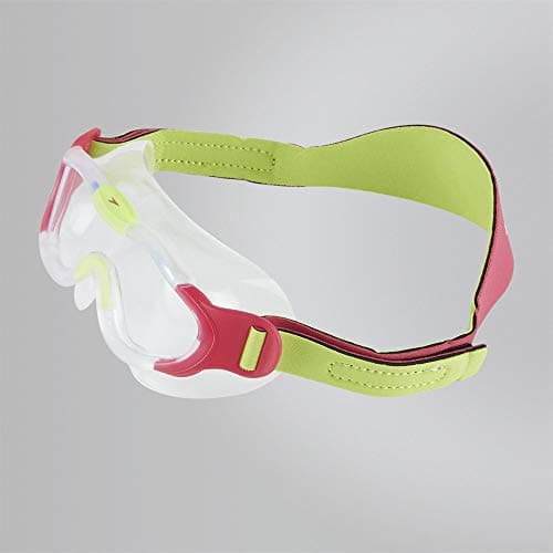 Image of Speedo Infant Biofuse Sea Squad Mask Swimming Goggles | UV Protection | Anti-Fog | Adjustable Fit | Vibrant Colours, Clear/Pink, One Size