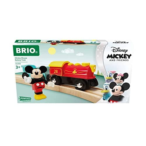 Image of BRIO World Disney Mickey Mouse Battery Powered Train Toy for Kids Age 3 Years Up - Wooden Railway Add On Accessories
