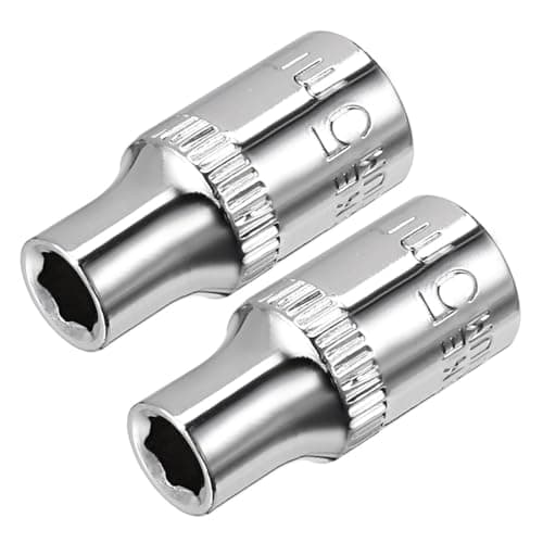Image of TA-VIGOR 2Pcs 1/4-Inch Drive 5mm 6-Point Shallow Socket, Metric, Cr-V Drive Socket for Auto Repairing and Household