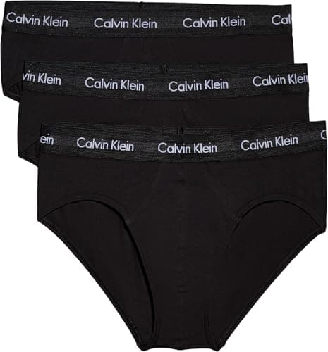 Image of Calvin Klein Men 3P HIP BRIEF Black (Black With Black Wb Xwb) M
