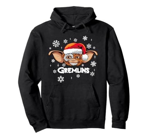 Image of Gremlins Gizmo Christmas Hat Pullover Hoodie