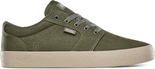 Image of Etnies Barge LS Premium Skate Shoes - Low-Top Vulcanized Performance Sneaker for Skateboarding & Daily Wear - Olive - 11