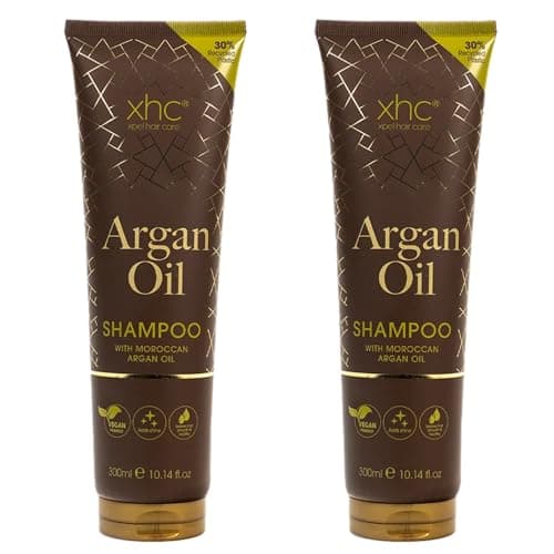 Image of XHC Argan Oil Shampoo Twin Pack (2 × 300ml) | Nourishing & Moisturising Haircare with Moroccan Argan Oil | Vegan Friendly & Paraben-Free | PoundMart Exclusive Bundle
