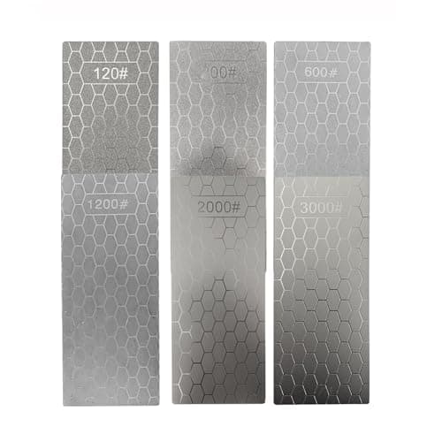 Image of 6 Pcs Diamond Sharpening Plates,120# 200# 600# 1200# 2000# 3000# Diamond Sharpening from Extra Coarse to Extra Fine Grit for Various Tools
