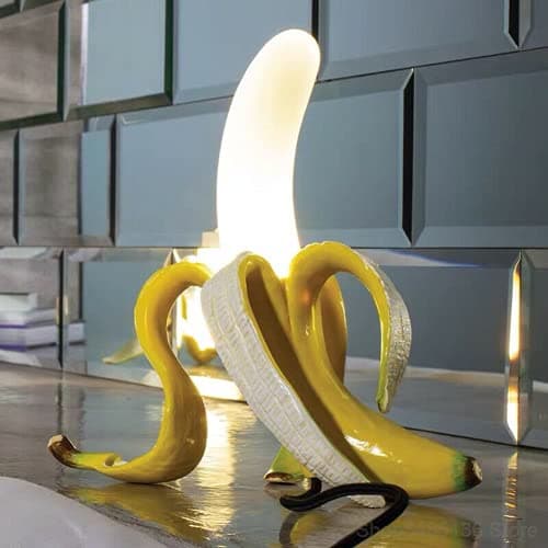 Image of ausuky Banana Table Lamps Modern Creative Design Bedside Lighting Bedroom LED Desk Lamp (Standing Posture)