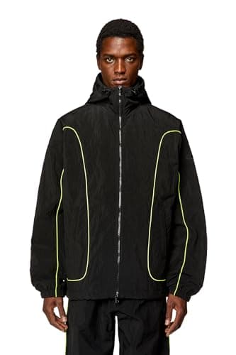 Image of Diesel J-GREEN GIACCA RTW DSL MEN, COLOR BLACK BLACK BLACK, SIZE 46, Black, 46