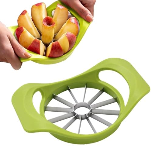 Image of Apple Corer Slicer - Premium Stainless Steel Apple Cutter, Fast and Easy Fruit Slicing Tool, Effortless Core Removal, Dishwasher Safe Kitchen Gadget
