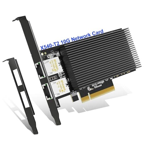 Image of 10Gb Dual LAN Base-T PCI-e Network Card, Intel X540 Controller, NICGIGA 10Gbps Ethernet Adapter, 2 * 10Gbe RJ45 Port ， 10G NIC Card, Support Windows/Windows Server/Linux/Vmware/ESX