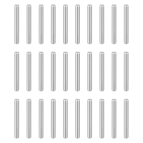 Image of sourcing map 50pcs Dowel Pins M2(2mm) x 18mm 304 Stainless Steel Cylindrical Shelf Support Peg Pin Rod Fasten Elements for Metal Devices Wood Furniture DIY Installation, Silver