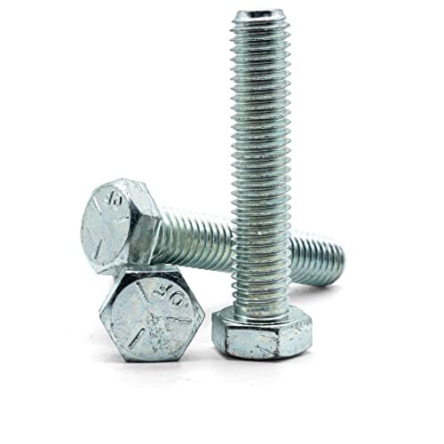 Image of Hippo Hardware 3/8" Inch (3/8" X 1.1/2") UNC Hexagon Set Screws Fully Threaded Imperial Bolts with Coarse Thread Grade 5 Steel Bright Zinc Plated BZP (Pack of 5)