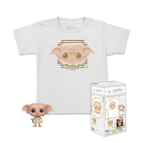 Image of Funko Pocket POP! & Tee: Harry Potter - Dobby - for Children and Kids - Large - (L) - T-Shirt - Clothes With Collectable Vinyl Minifigure - Gift Idea - Toys and Short Sleeve Top for Boys and Girls