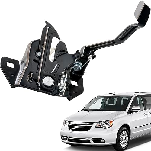 Image of Unikpas Hood Latch Assembly Car Bonnet Clips Compatible for 2001-2003 Chrysler Town Country Voyager Dodge Grand Caravan Replace Front Engine Hood Lock