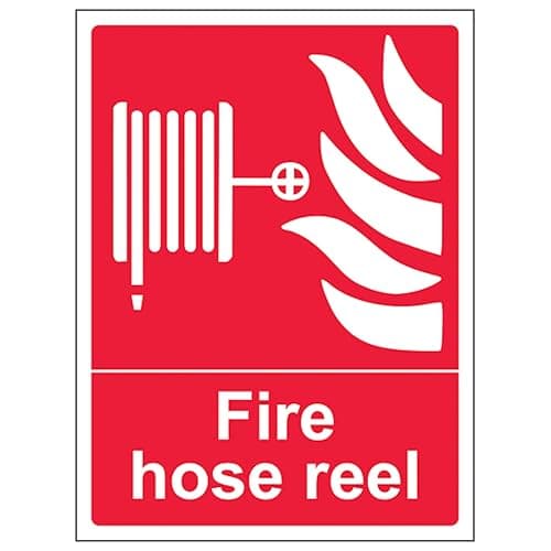 Image of V Safety Fire Hose Reel - Portrait 200 x 300mm - 3mm Aluminium Composite Safety Sign