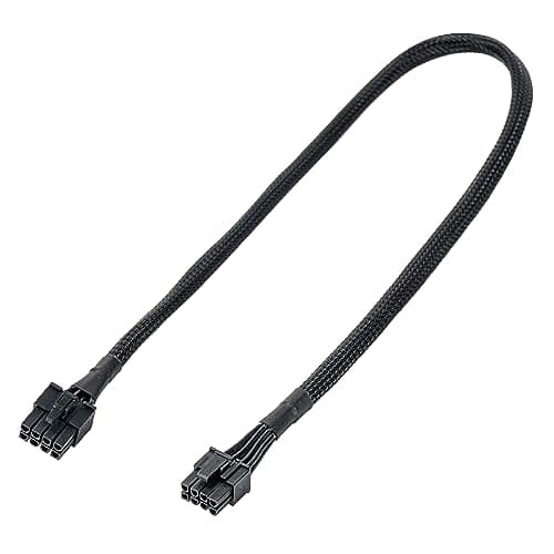 Image of YSIUENG PCIE Power Cable for Corsair & Thermaltake: 65CM, 8-Pin to 6+2 Pin, Male-to-Male GPU Cable for ARESGAME Modular Power Supply, 18AWG, Black (25.5")