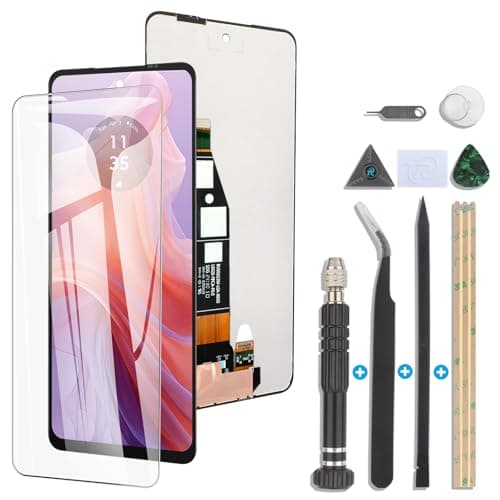 Image of RongZy Screen Replacement for Motorola Moto E14 LCD Touch Screen Internal Digitizer for Moto E14 Display Replacement Assembly with Tools Kit(Black)