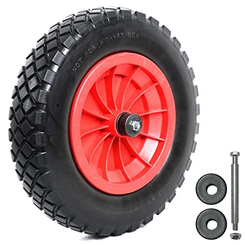Image of Woodside 14” Solid Tyre, Replacement Wheel for Wheelbarrows, Trolleys, Carts etc, Puncture Proof