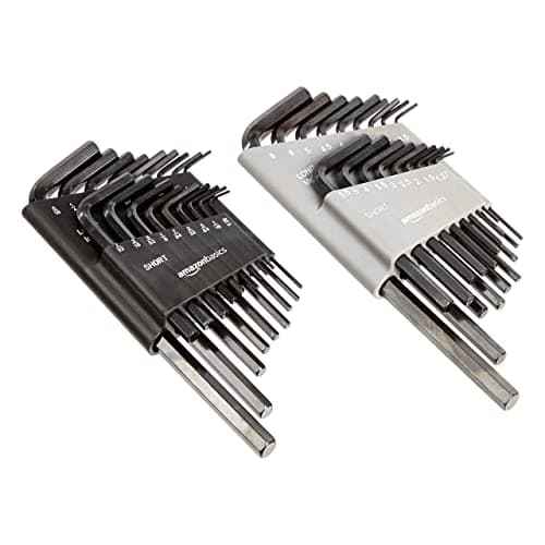 Image of Amazon Basics 36-Piece Allen Wrench/Hex Key Set - Inch/SAE and Metric