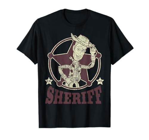 Image of Disney Toy Story Woody Sheriff Badge Graphic Tee T-Shirt