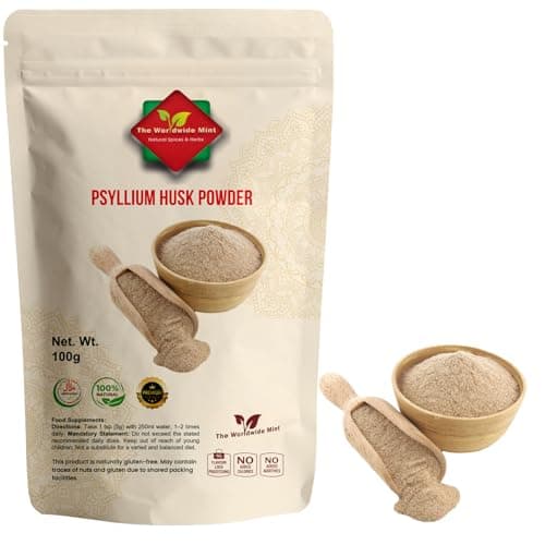 Image of Psyllium Husk (100g/3.52oz) Easy Mixing Fiber Supplement, Finely Ground & Non-GMO Powder for Promoting Regularity