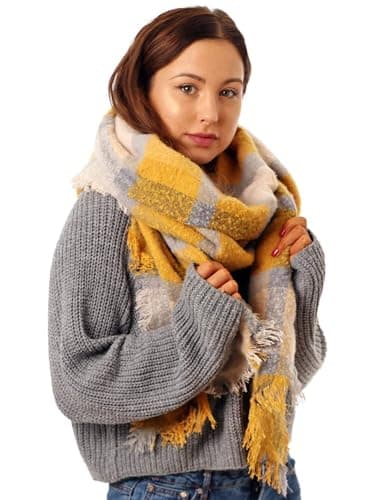 Image of Style Slice Women's Tartan Scarf Thick Warm Blanket Ladies Scarves, Plaid Check Long Large Oversized Soft Shawl and Wrap Christmas Gifts for Women