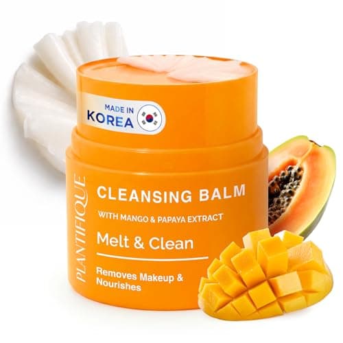 Image of PLANTIFIQUE Korean Melting Cleansing Balm – Hydrating Makeup Remover with Hyaluronic Acid, Collagen & Ceramides – Oil-Based Face Cleanser - Removes Waterproof Makeup & Sunscreen, 40g