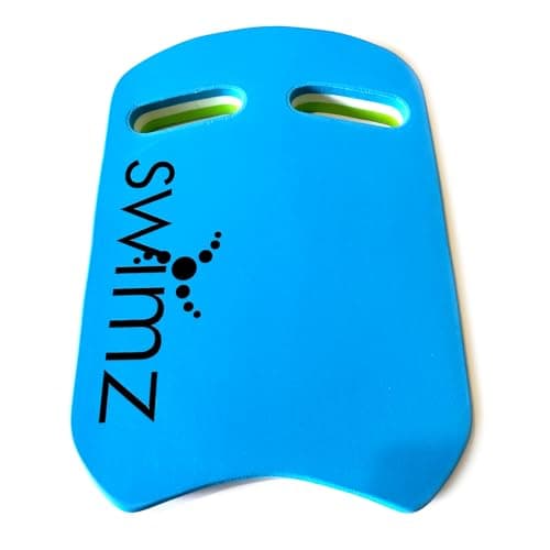 Image of Swimz Senior Club Kickboard – Blue/White/Lime - EVA Foam, Ergonomic Hand Grips, 43×28cm – Swimming Training Aid for Adults & Teens